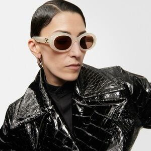 Celine Beige Oval Sunglasses